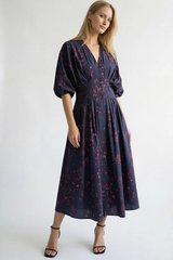 Dreama Navy/Pink Floral Dress
