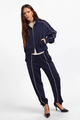 Navy Bike Ride Track Jacket