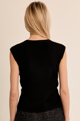 Black Knit Tank Top