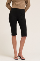 Black Capri Jersey Leggings