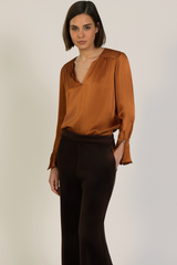 Rust Brown Smooth Operator The Dandy Blouse