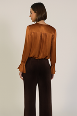 Rust Brown Smooth Operator The Dandy Blouse