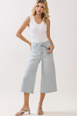 Light Denim Short Length Pants