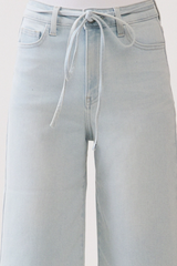 Light Denim Short Length Pants