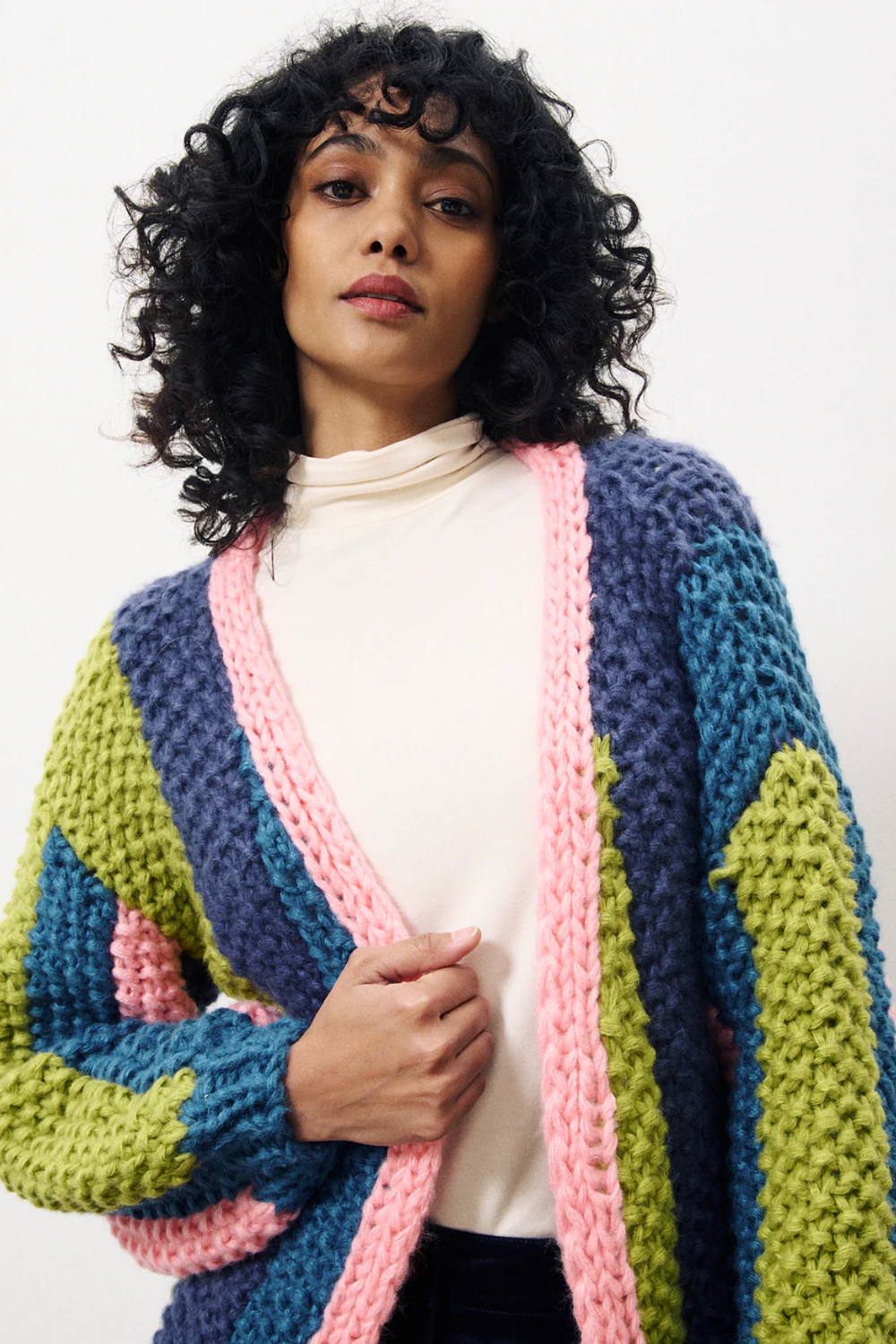 Lobelia Multicolor Stripe Cardigan – April Blooms Lobelia Multicolor Stripe Cardigan – April Blooms