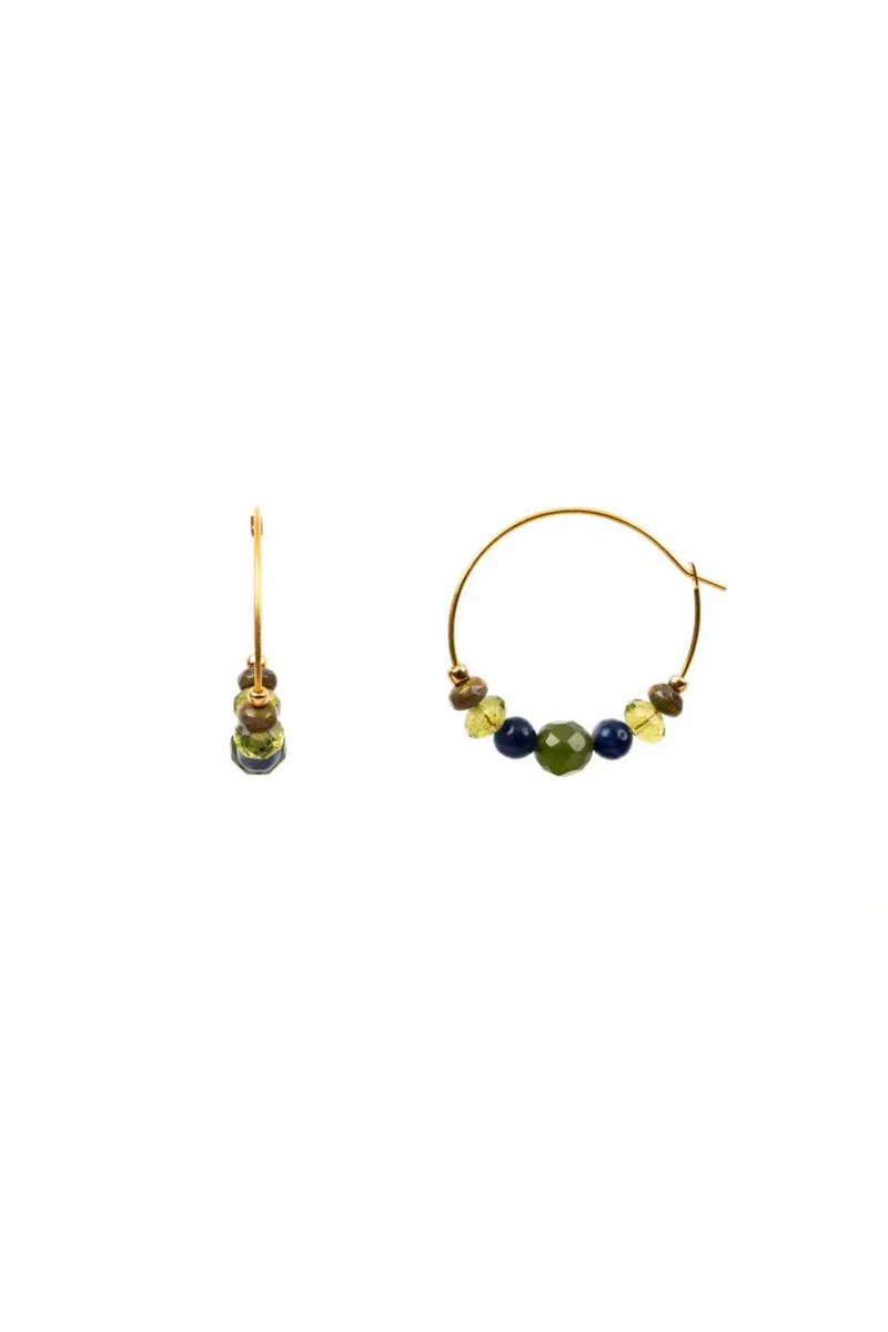 Jade Hoop Earrings
