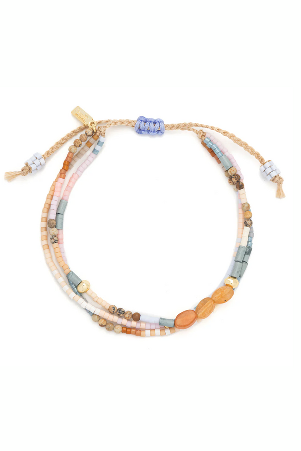 Mixed Media Bracelet - Inspiration/Red Aventurine/Gold