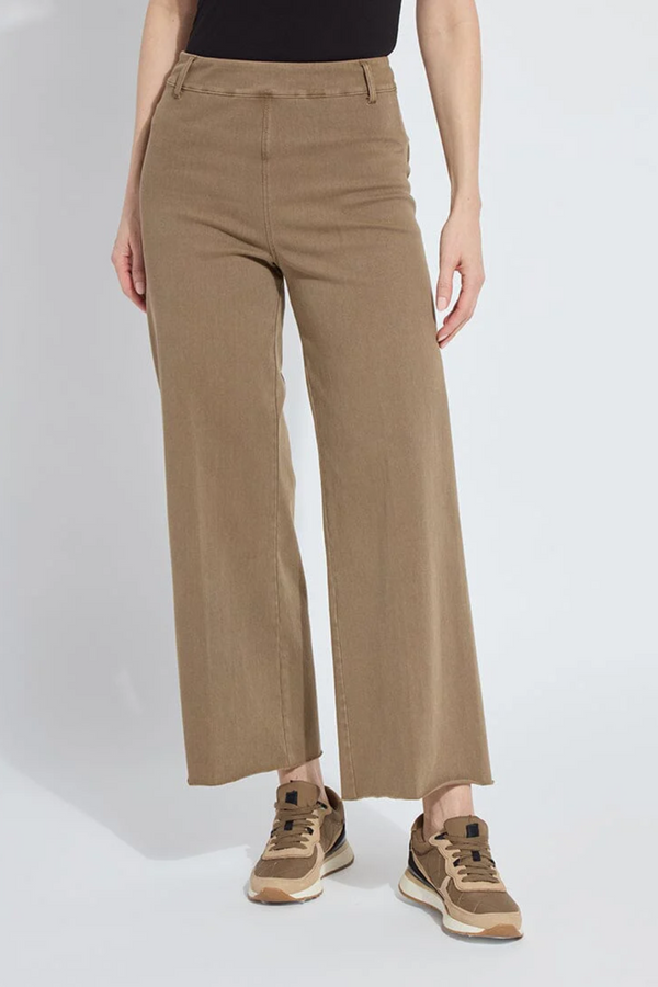 Khaki Erin Hi Waist Wide Leg Denim