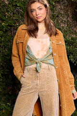 Washed Pumpkin Terry Long Jacket