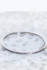 Bali Bangle- Sterling Silver Plate