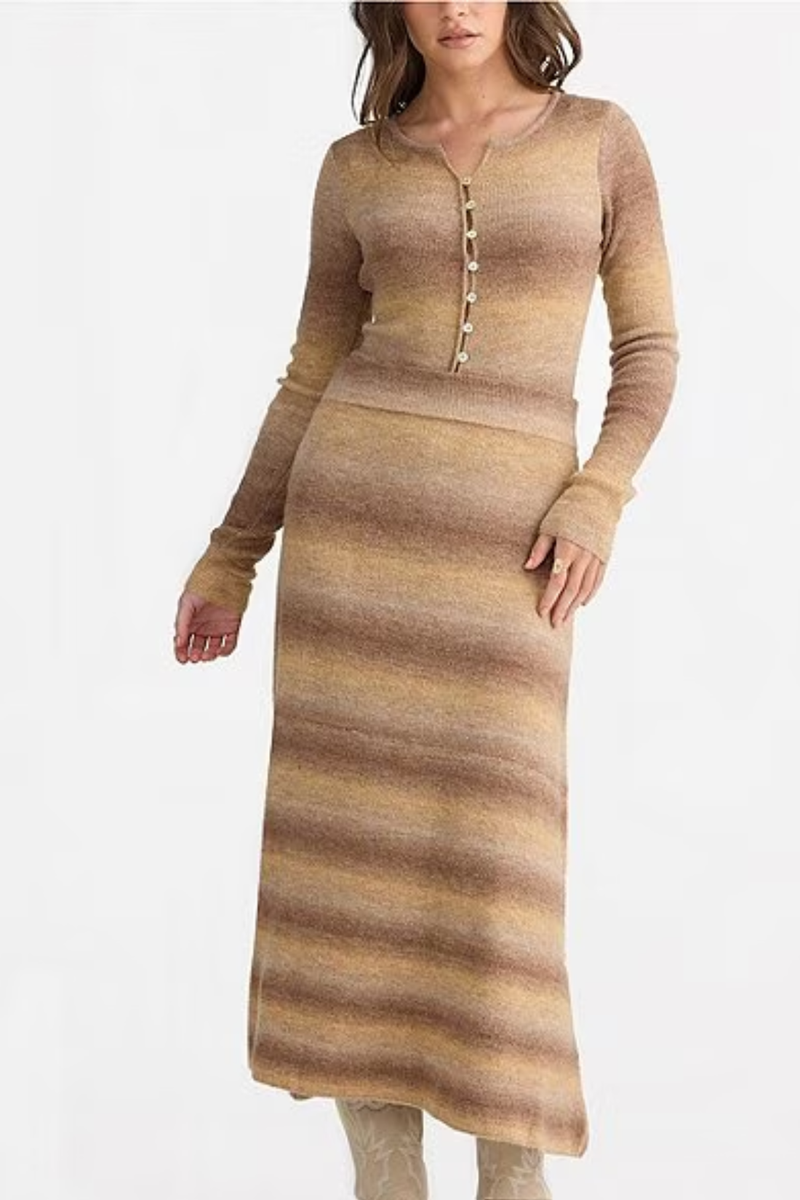 Caramel Ombré Essence Knit Shirt