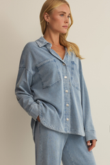 Ocean Air Indigo All Day Knit Denim Jacket