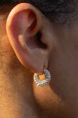 Shimmer Mini Hoops - 18K Gold Plated