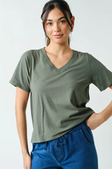 Pima Cotton Blend V-Neck Tees