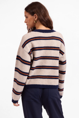Navy/Rust Hudson Stripe Sweater