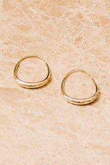 Frances Threader Hoop Earrings | 18k Gold Plating: 18k yellow gold plating