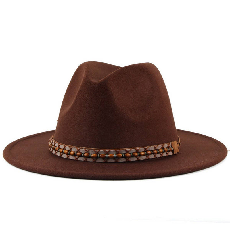 COFFEE AUTUMN AND WINTER WARM PANAMA HAT