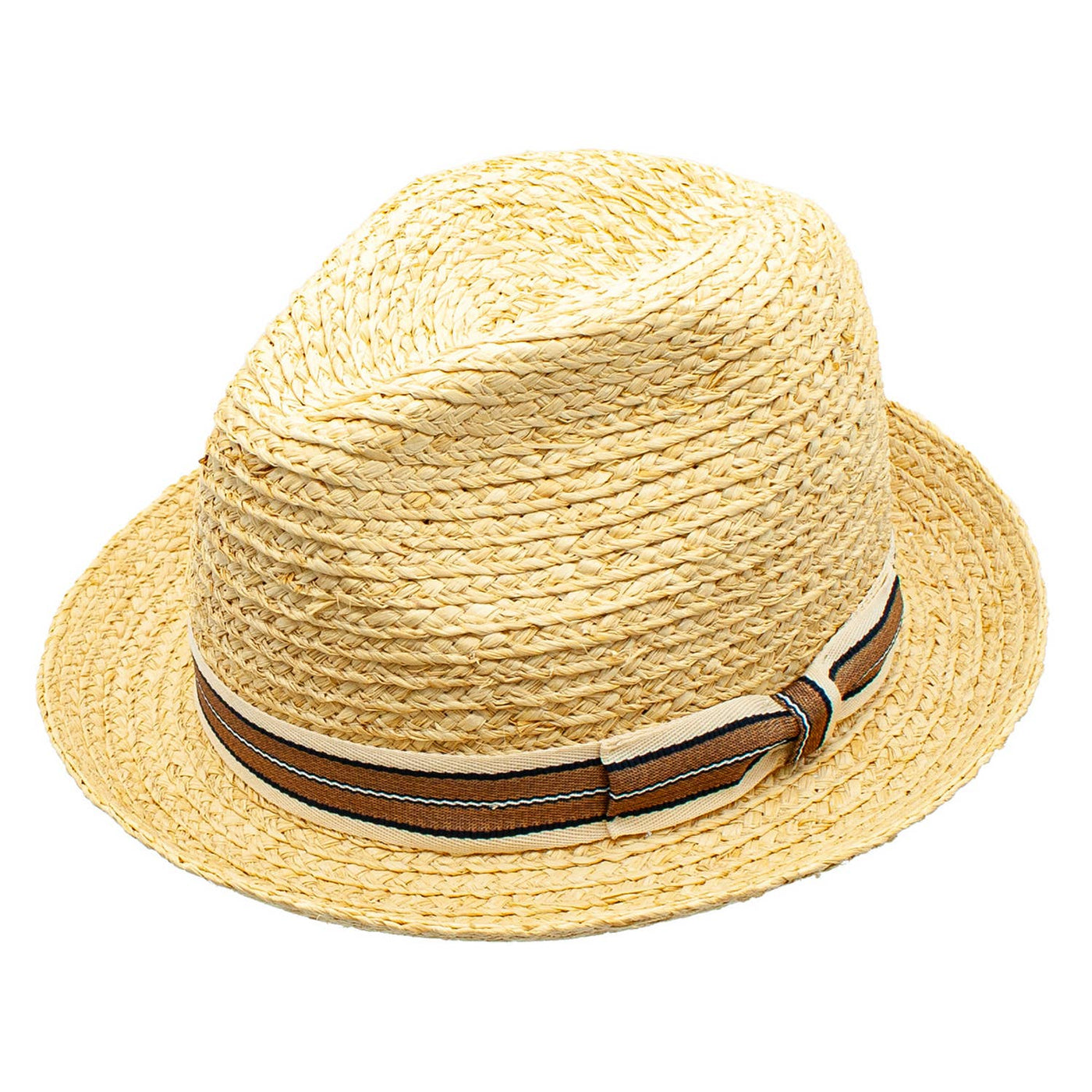 Chance Raffia Straw Ribbon Band Natural Fedora Hat – April Blooms