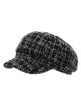 Black Haila - Textured Tweed Newsboy Hat