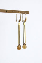 Beer Quartz Geometric Earrings