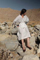 White Ellie Top Sculptural Cotton Top