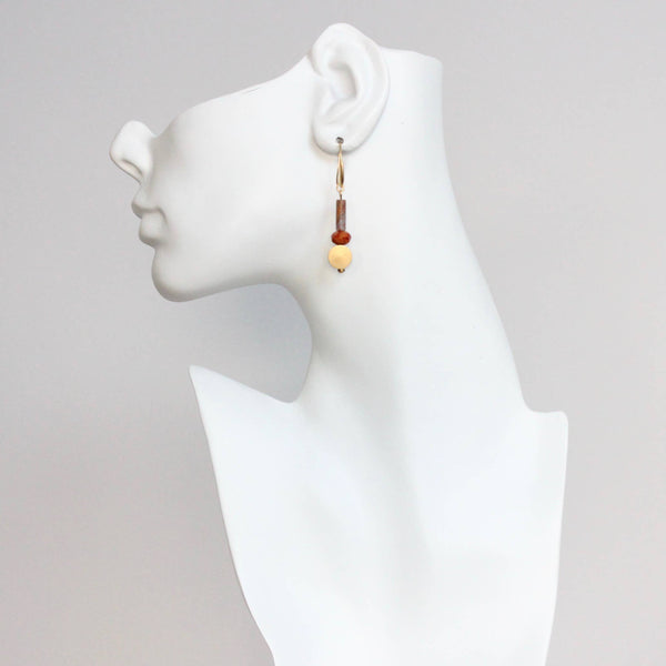 Jasper and Glass Earrings