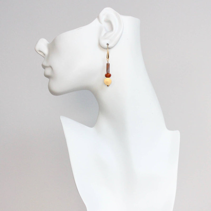 Jasper and Glass Earrings