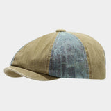 Vintage Washed Newsboy Cap for Men Women