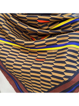 Brown  Contrast Border Abstract Pattern Triangle Bandana