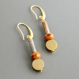 Jasper and Glass Earrings