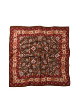 Red Retro Print Square Scarf