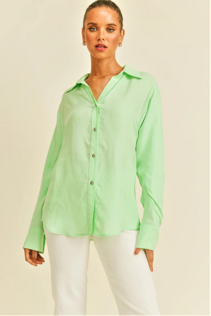 Mint Marilyn Button Down Blouse