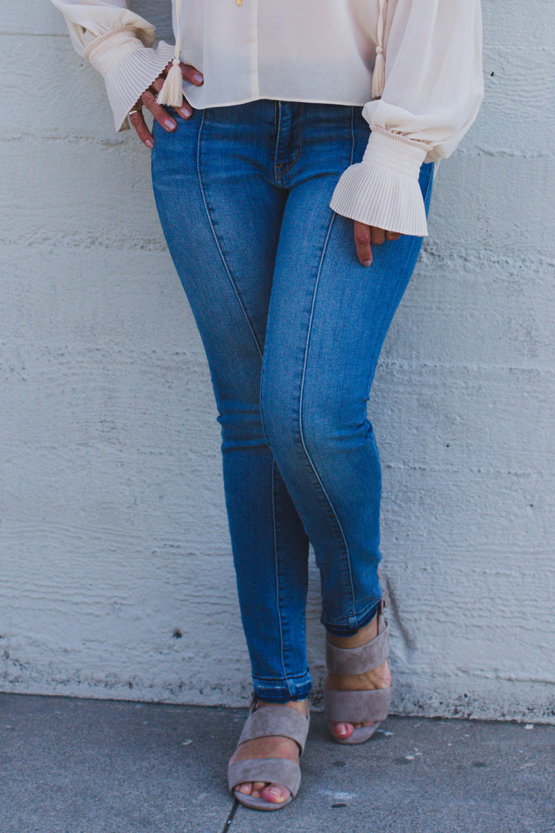 Medium Wash with Center Seam Jeans