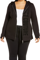 Black Long Line Hoodie