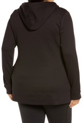 Black Long Line Hoodie