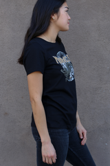 Black Sanal Crocodile Short Sleeve T-Shirt
