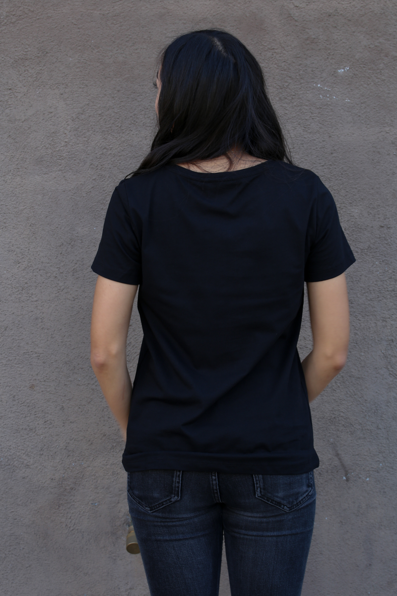 Black Sanal Crocodile Short Sleeve T-Shirt