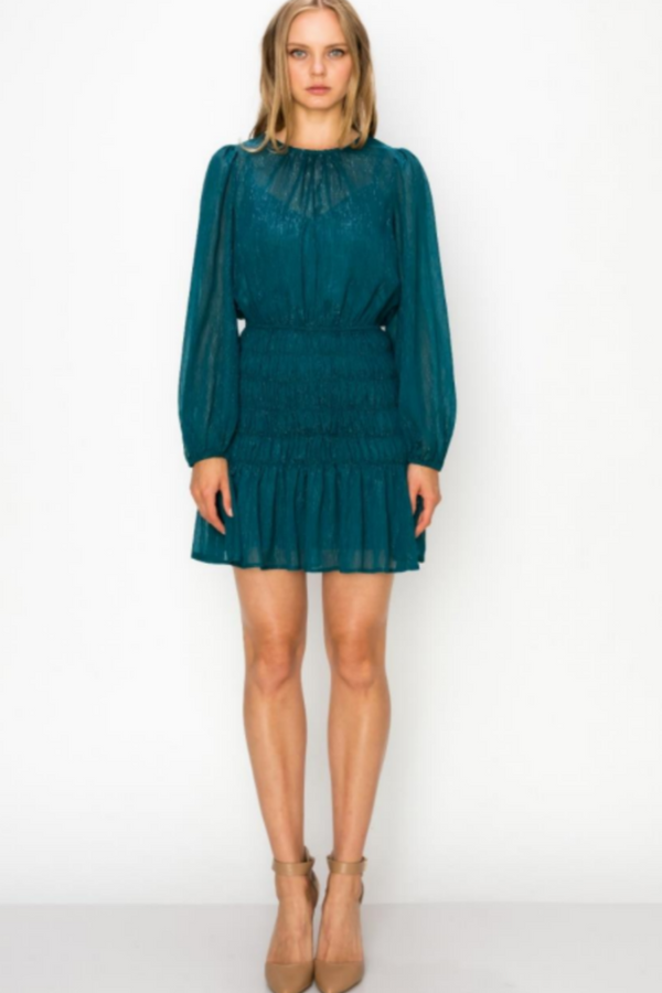 Teal Lurex Dress