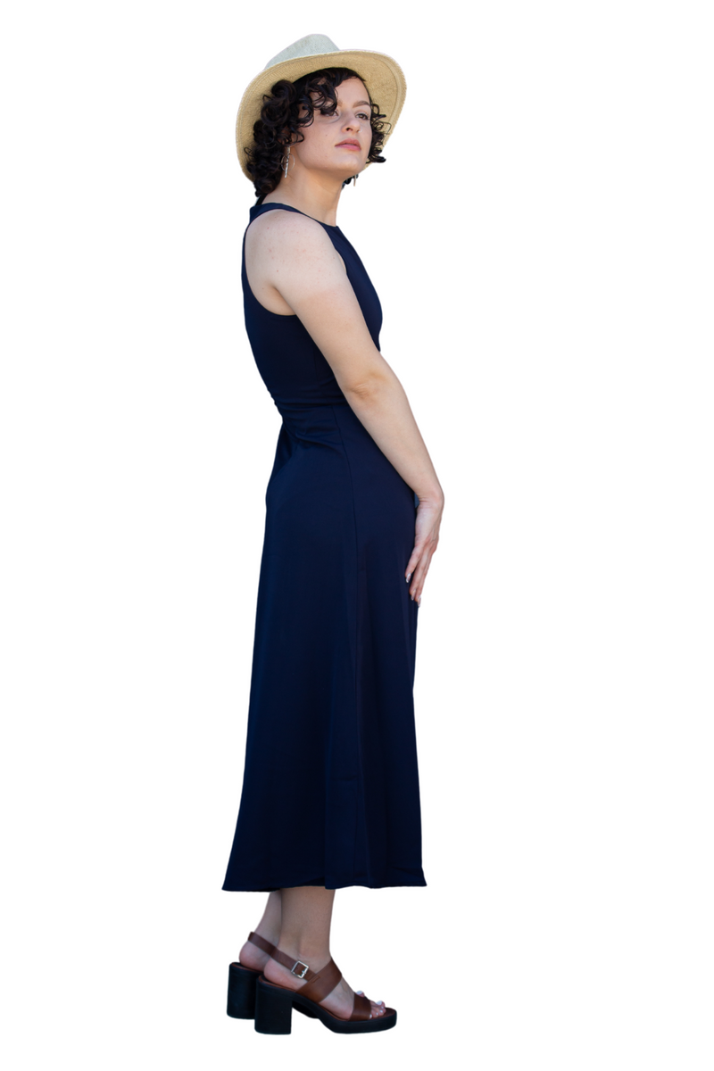 Navy Side Cut Out Dress