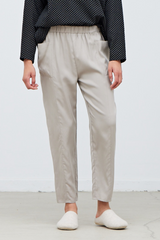 Light Grey Side Pocket Tencel  Pants