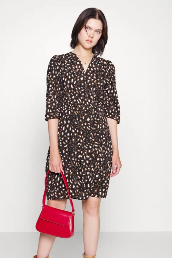 Black and Brown Print Jessica Dress