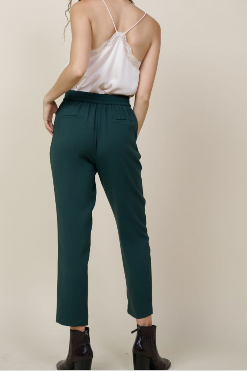 Green Pleated Front Pants