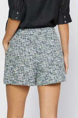 Black Muti Tweed Shorts