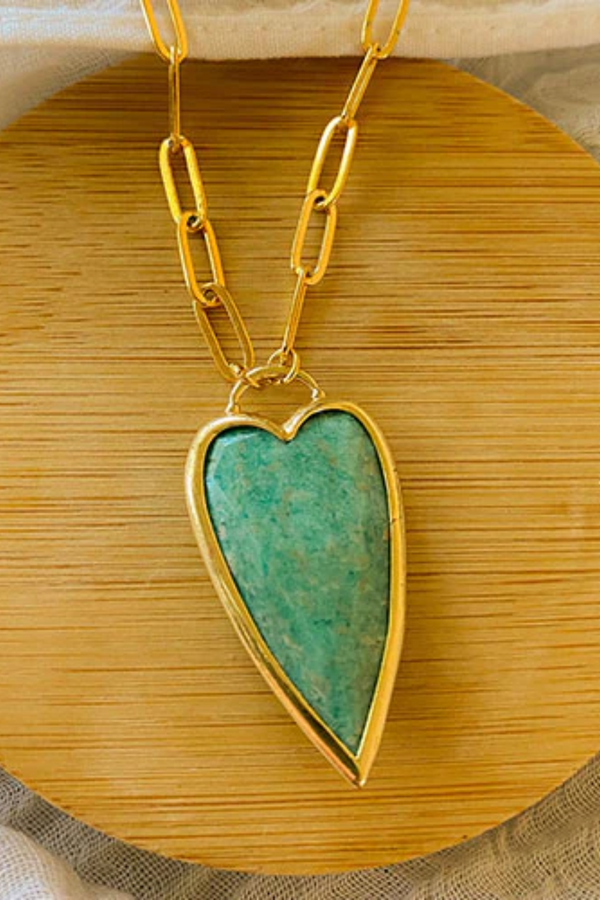 Green Aventurine Heart Necklace