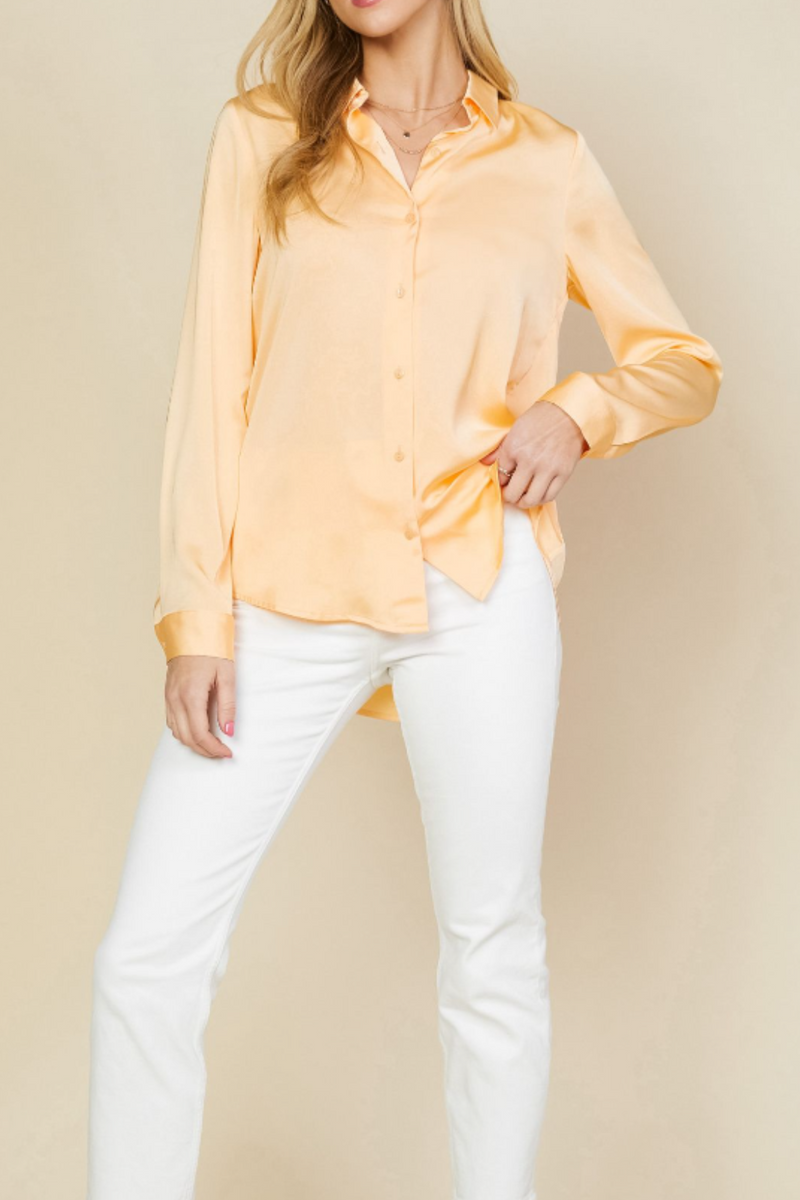 Cantaloupe Recycled Classic Button Top