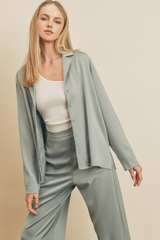 Seafoam Do Your Thing Shirt And Pants Set
