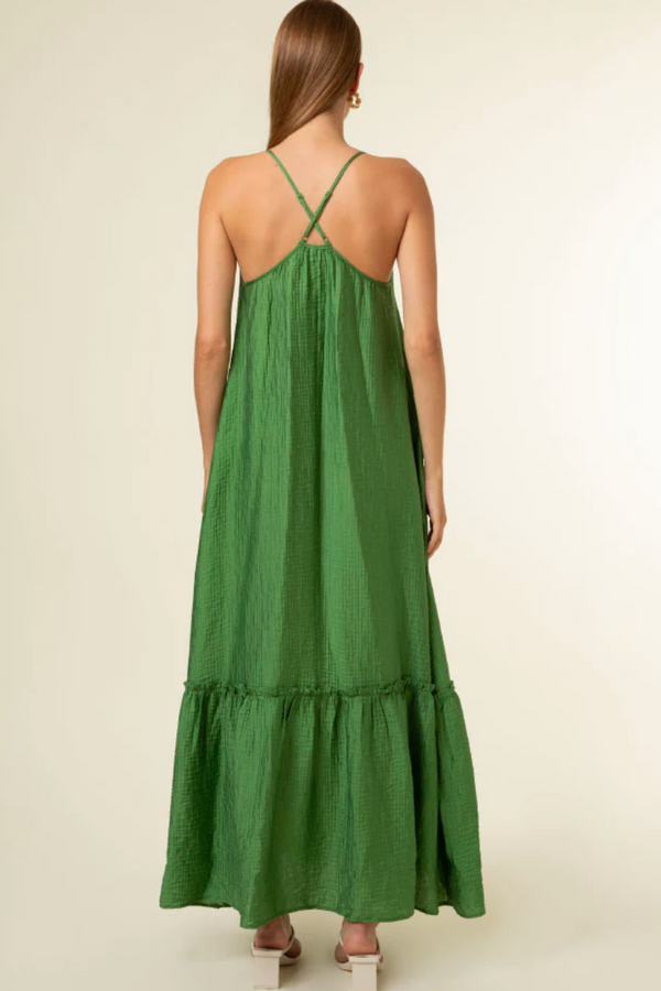 Green Lena Sleeveless Dress