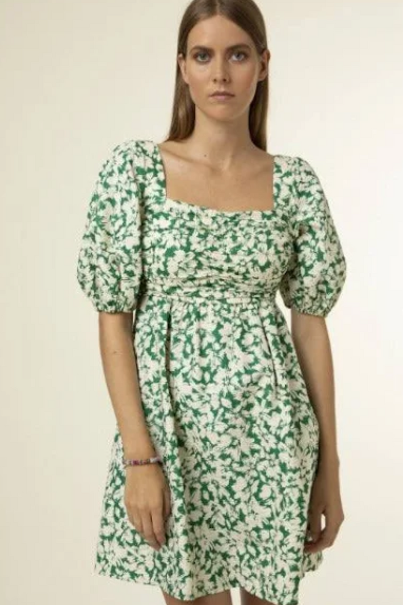Green Print Emily  Dress
